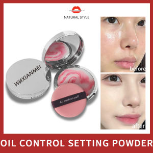 【Natural style】Oil-Control Long-Lasting Powder Cake with Puff to Set Makeup Waterproof Dry and Wet Dual-Use Facial Foundation Cosmetics