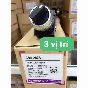 Công tắc xoay 2 hoặc 3 vị trí tự giữ phi 25 cần ngắn hoặc dài Hanyoung Nux