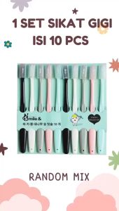 Sikat gigi Dewasa Lembut Model Korea isi 10 pcs D03 SH