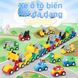 Đồ Chơi Xe Kỹ Thuật và Robot Biến Hình Thích Hợp cho Trẻ 3-6 Tuổi