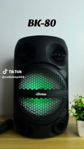 8.5 Inch Portable Wireless Speaker bk-80with Remote and Microphone