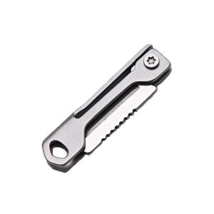 Silver Square Head Mini Folding Tools Easy Disassembly Of Express Delivery Small Knife Compact Self-defense Keychain Pendant