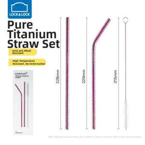 LocknLock | Reusable Titanium Sipping Straw for Cold Drinks