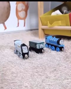 SG Stock Premium Magnetic Wooden Train for Kids / Thomass and Friends Wooden Railway Trains Toys / Birthday Gift
