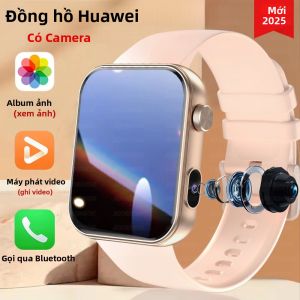 Đồng Hồ Thông Minh Huawei Có Camera Theo Dõi Nhịp Tim Vòng Đeo Tay Thể Thao Tai Nghe TWS Đàm Thoại Bluetooth Nghe Nhạc Tương Tác Dành Cho Nam Và Nữ