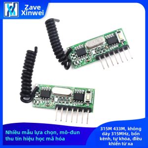 ZAVE | Mô-đun Nhận Giải Mã Học 4 Kênh Điều Khiển Không Dây