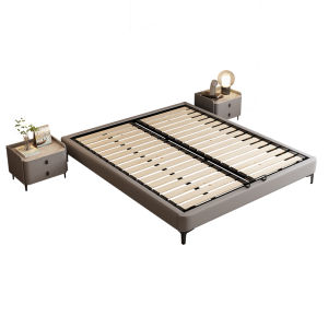 LESEIL | Quiet Wooden Steel Bed Frame Without Headboard