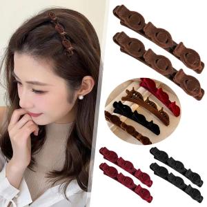 Elegant Velvet Barrettes Women Temperament Ponytail Hairpin Hair Clip Girls Black Red Ribbon Hair Clip Fashion Hair Accessories