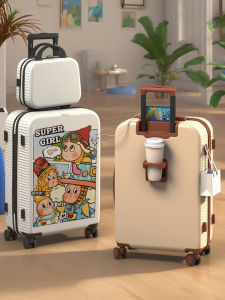 Large Capacity Travel Suitcase Mens Multi-Functional 2025 Graffiti Star Human Luggage with Pull Rod Boarding Password Box