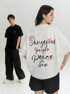 dangerouspeople | Cherry Blossom Embroidered Casual T-Shirt