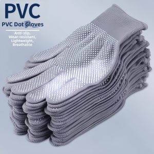 Anti-Slip Dotted Nylon Labor Protection Gloves