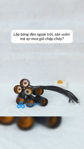 (Rạng Đông) Đui đèn chống nước E27 IP65 độ bền cao bảo hành chính hãng