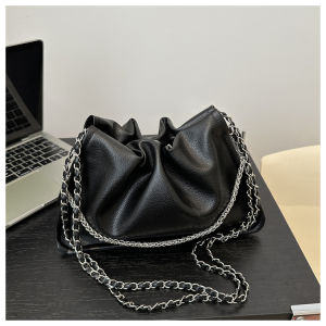 Túi Đeo Chéo Xòe Xòe Dây Đeo Vai Đơn Cho Nữ Mùa Hè 2025 Túi Đeo Chéo Cổ Điển Đa Năng Túi Đeo Chéo Mềm PU Phong Cách Hàn Quốc