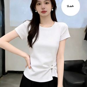 QIAOXIZI | Elegant Stylish Cotton Slim Fit Womens T-Shirt