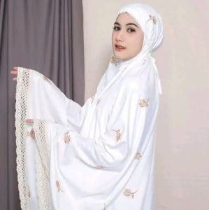 mukena dewasa motif bunga tulip.bahan adem nyaman dan halus .buruan Bun selagi ada.mukena bunga tulip2024