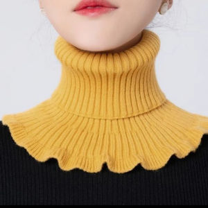 LAVEN | Detachable Cotton Knitted Turtleneck Collar For Women False Collar Fashion Winter Warm Cover Head Neck Guard Collar