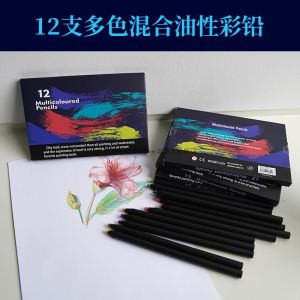 Rainbow Colored Pencils 12 Colors Marking Drawing Pen Multi-Color in One Lead Professional Grade Art And Business Supplies