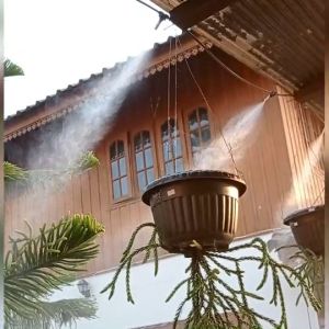 ชุดใหญ่ จัดเต็ม พ่นละออง พ่นหมอก ออกแบบมาให้ใช้งานง่าย ติดเองได้ไม่ง้อช่าง แรงดัน 10 บาร์ ชุดหลัก 100 ม. 50 หัว ซื้อท่อ หัวเพิ่มได้