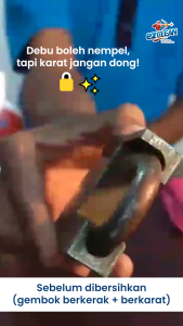 EZClean PAKET PEMBERSIH STAINLESS EZCLEAN STAINLESS CLEANER + WHITE PAD Anti Gores Ramah Lingkungan Anti Korosi Tidak Beracun Tidak Berbau Tidak Merusak Aman Terkena Kulit