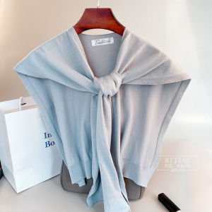 Long Knitted Scarf Shoulder Wrap Neck Protection Air Conditioned Room Womens Fashion Accessory Polyester Fiber Decorative Pure Color