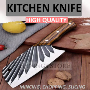 LIVING STORE Pisau Tulang(Chop) Pisau Pengiris(Slice) Dapur Bone Knife  Viking Cleaver with Sheath for Kitchen Chef Knife Japan Sharp