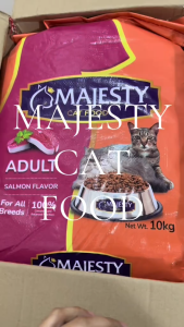 10kg Majesty Salmon All Breeds Cat Dry Food Adult Cats Balanced Nutrition Growth Complete Pet Meal