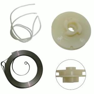 Recoil Starter Spring With 1M Pull Rope Kit For Chinese Chainsaw 4500 5200 45cc 52cc Gardening Power Tools Accessories