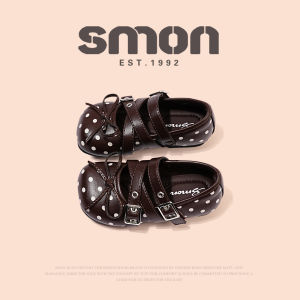 SOUMON | Polka Dot Bow Mary Jane Flat Soft Sole Girls Shoes