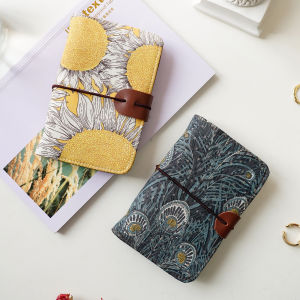 Liberty Print Mini Portable Student Notebook Loose Leaf Vintage Style Travel Journal Durable Cover Durable Pages Line Grid Layout