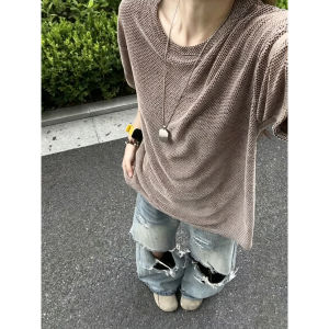 LIUBU | Textured Breathable Cotton-blend T-shirts for Couples