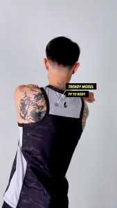 Baju Tank Top Tanpa Lengan Sleeveless Singlet Slim Quick Dry Fit Anti Bakteri Stretch Elastis Workout Olahraga Sport Training Gym Fitness Running Lari Basket Pria