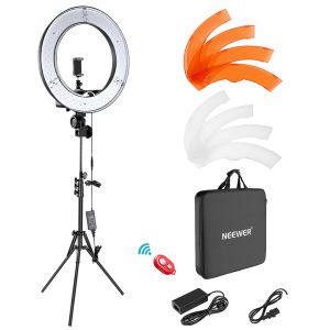 NEEWER 18\" Ring Light with Stand 55W 5600K Large LED Ringlight with Cold Shoe and Phone Holder RL-18