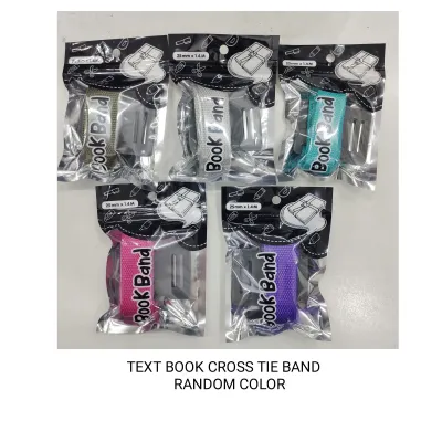 LYMK Ramdom Color Velcro Book Strap / Book Band / Cross Tied Book Belt / Pengikat Buku / Tali Ikat Buku / 绑书带 / 十字绑书带 （ Ready Stock & Fast Delivery )