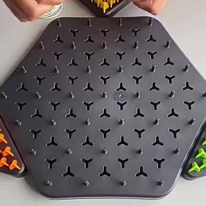 Chain Triangle Chess Game Triggle Rubber Band Game Educational Interactive Game Battle Set For Family Party Gift