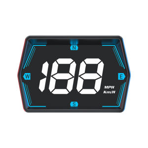【Free Shipping】 Car Digital GPS Speedometer HD LED Display Speed MPH KMH HUD Compass Head Up Display Overspeed Alarm Speedometer Odometer
