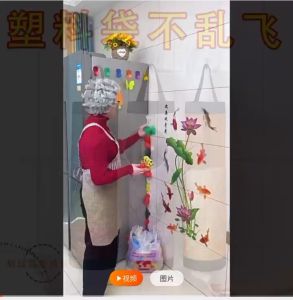 xinxin kitchen garbage bag storage artifact plastic bag storage box storage bag wall hanging bag wall hanging bag
