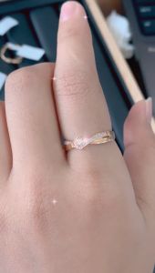CINCIN EMAS KADAR 8 KARAT (8K) DAN KADAR 6 KARAT (6K) CINCIN WANITA EMAS MODEL UNIK TERBARU CINCIN MEWAH CT 593