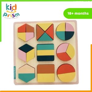 Bộ lắp ghép hình học bằng gỗ giúp bé tư duy kích thích não bộ phát triển (Đồ chơi giáo dục)