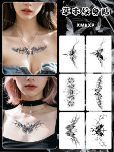 Miếng Dán Xăm Thân Thể Lâu Trôi Chống Thấm Nước Họa Tiết Bướm Thảo Mộc Gợi Cảm Che Phủ Vết Thương Hở Ngực Bụng Cho Nữ