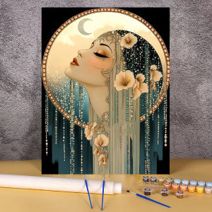 Kayou | DIY Digital Painting Paint By Numbers Women Portrait Frameless Handpainted Painting Art Picture Artcraft on Canvas Unique Gift