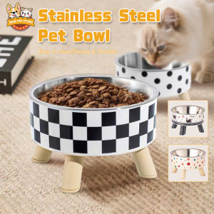 2 IN1 Cat & Dog Stainless Steel Pet Drinking Dish
