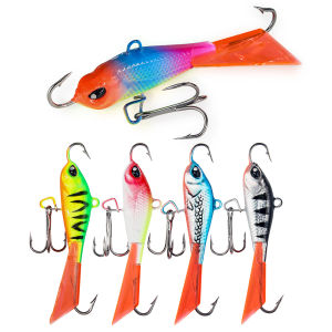 1 or 5pcs Metal Winter Fishing Lure Ice Jig Vib Balancer 3d Metal Hard Baits Kit Artificial Wobblers Pike Trolling Carp Swimbait