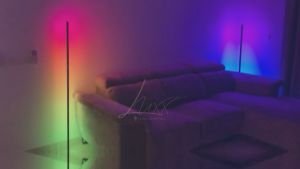 [ReadyStock] TikTok RGB LED light strip Nordic style creative dimmable standing lamp corner bedroom floor lamp bedside atmosphere colour lamp app
