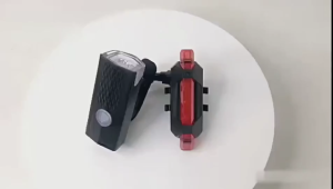 Nguyên bộ đèn trước và sau xe đạp - đèn LED chiếu sáng phía trước và phía sau xe đạp dùng pin sạc