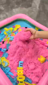 Child Kinetic Sand Play Set 1KG Motion Space Play Sand with Pool Safe Ultra Light Clay Castle Toys