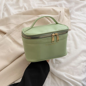 Portable Small Size Cosmetic Bag Pure Color High Aesthetic Value Waterproof Wash Bag Simple Cute Makeup Storage Bag for Travel