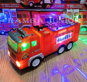 Toys Mobil Pemadam Kebakaran Fire Squad Car/Truck Bump And Go