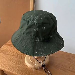 (SG Seller) Waterproof Fisherman Hat Women Summer Sun Anti-UV Protection Camping Hiking Foldable Adjustable Drawstring Fisherman Caps Men Hat Panama Bucket Outdoor Hat