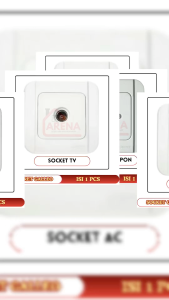 (10 Pcs) Broco Galleo Putih Stop Kontak Socket Outbow Komplit Lengkap AC 3 Pin 3P G155 BROCO G-155