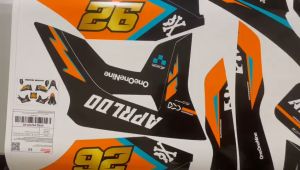 Decal CRF 150 L MOTIF TOKYO HITAM ORANGE D-I2-414 I2-917